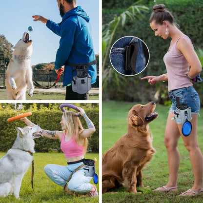 Pet Dog Treats Bag Portable Outdoor Dog Food Pouch for Training Feeding Bag Large Capacity Pet Trainer Waist Bag for Dog