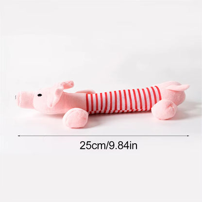 Funny Simulated Animal No Stuffing Dog Toy with Squeakers Durable Stuffingless Plush Squeaky Dog Chew Toy Crinkle Pet Squeak Toy