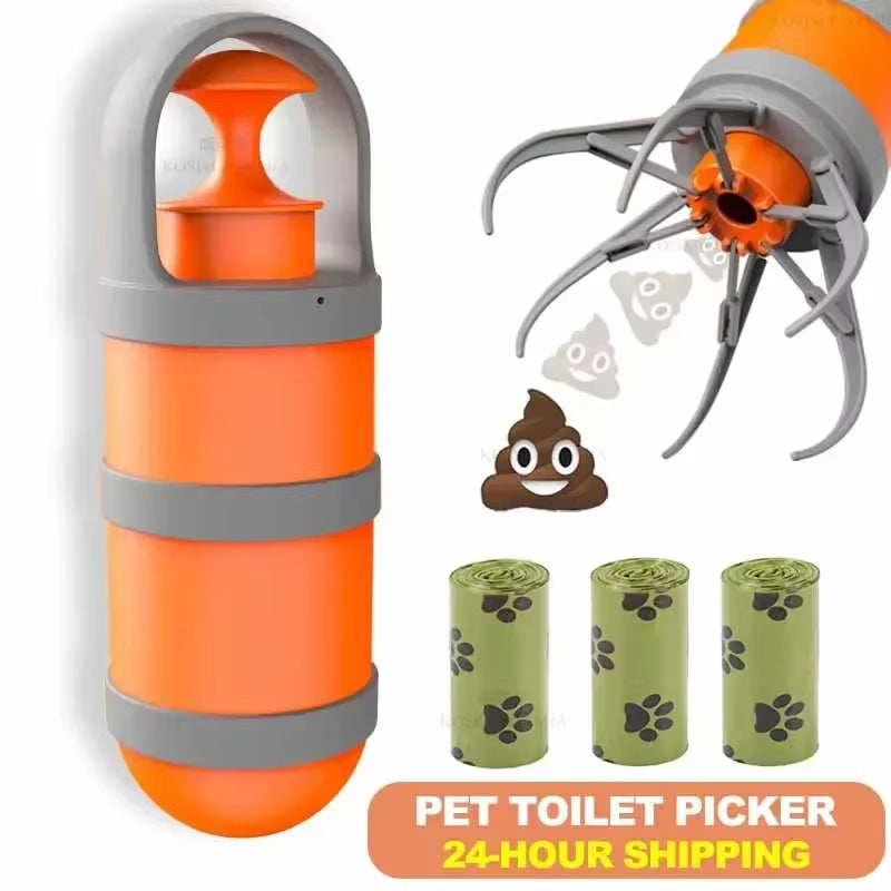 New Zero-Contact Pet Toilet Picker Walking Dog Portable Excrement Shovel Picker Excrement Garbage Bag Dispenser Dog Accessories
