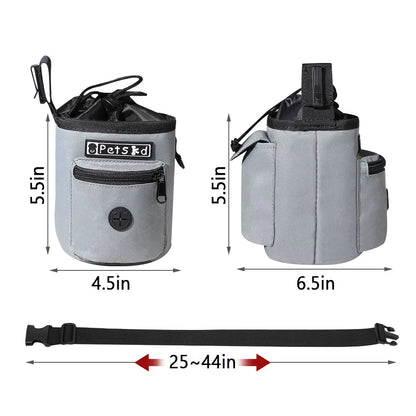 Pet Dog Treats Bag Portable Outdoor Dog Food Pouch for Training Feeding Bag Large Capacity Pet Trainer Waist Bag for Dog