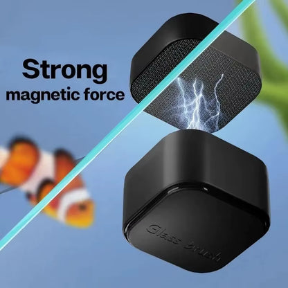 Mini Square Magnetic Brush, Strong Magnetic Cleaning, Fish Tank Cleaning, Algae Removal,Small Aquarium Fish Tank