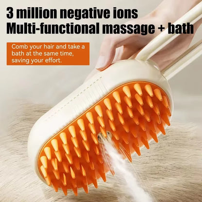 1Pcs Explosive Pet Comb Electric Spray Massage Comb for Cats and Dogs One-Touch Spray Anti-Flying Massage Bath Cat Comb
