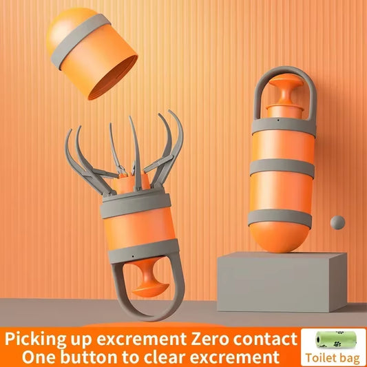 New Zero-Contact Pet Toilet Picker Walking Dog Portable Excrement Shovel Picker Excrement Garbage Bag Dispenser Dog Accessories