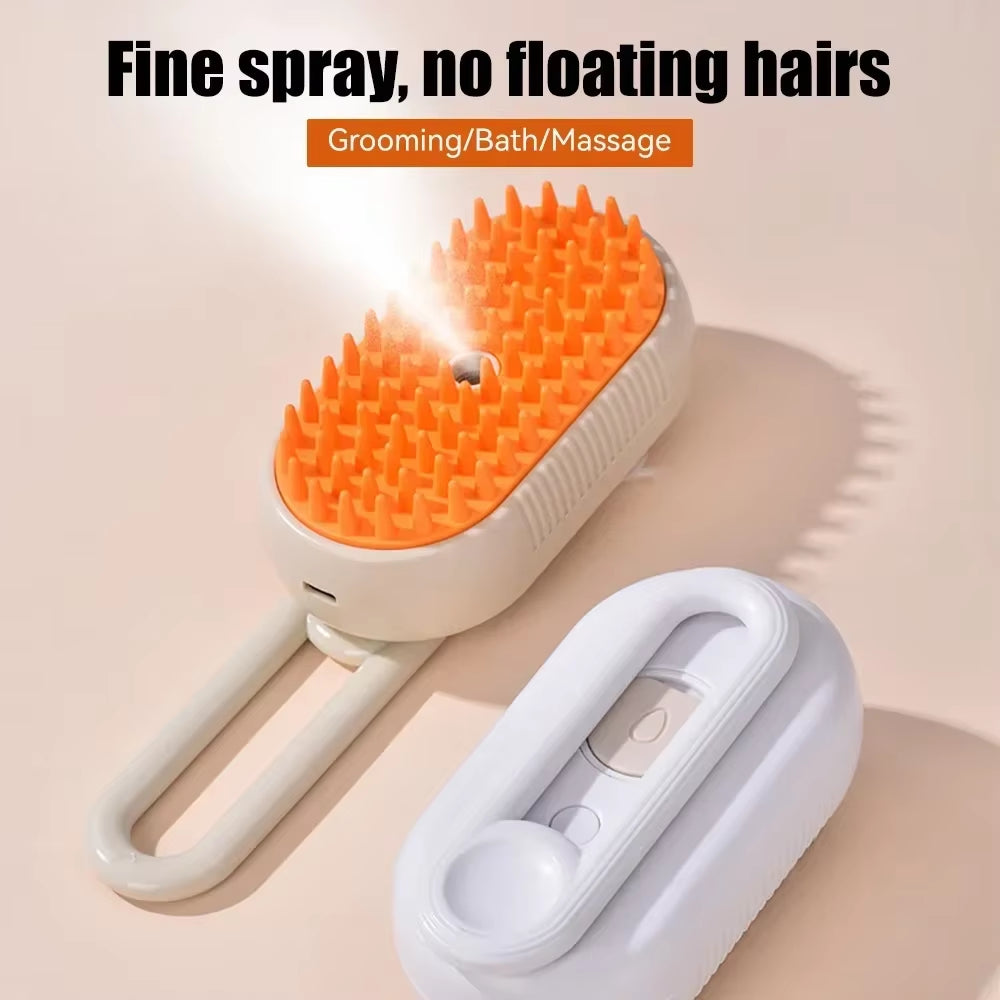 1Pcs Explosive Pet Comb Electric Spray Massage Comb for Cats and Dogs One-Touch Spray Anti-Flying Massage Bath Cat Comb