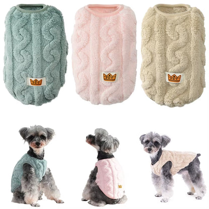 Soft Fleece Dog Clothes for Small Dogs Cats Sweater Autumn Winter Warm Puppy Vest Apparel French Bulldog Yorkshire Pet Costume