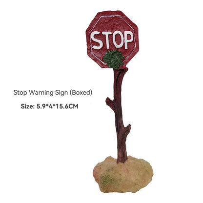 Creative Resin Warning Signs Fish Tank Decoration Aquarium Signs Craftsaquarium Aquascape Decoration