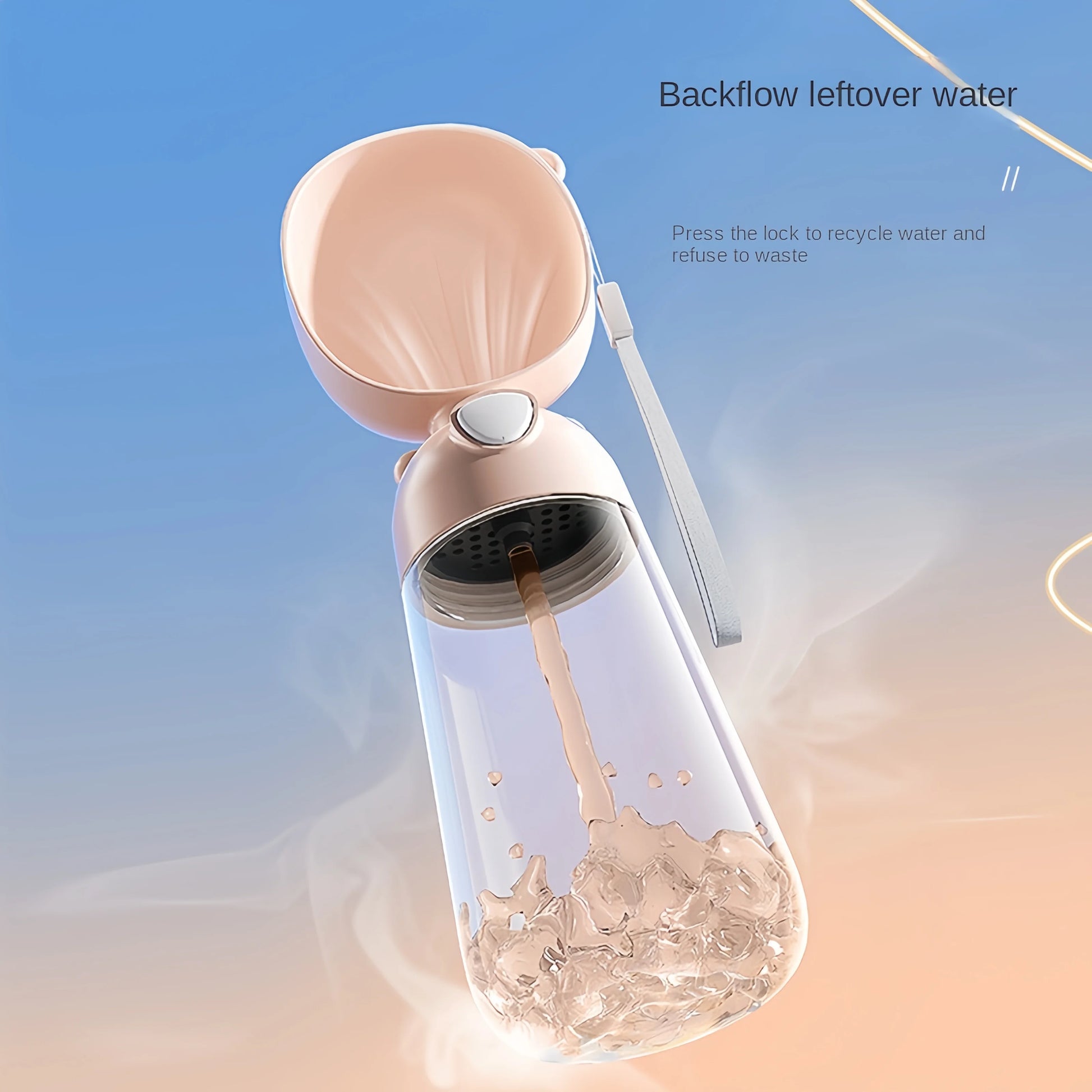 Dog Portable Water Bowl Portable Food Grade Material Dog Cat Travel Pet Water Cup Bottle with Food Dispenser Pet Dog Supplies