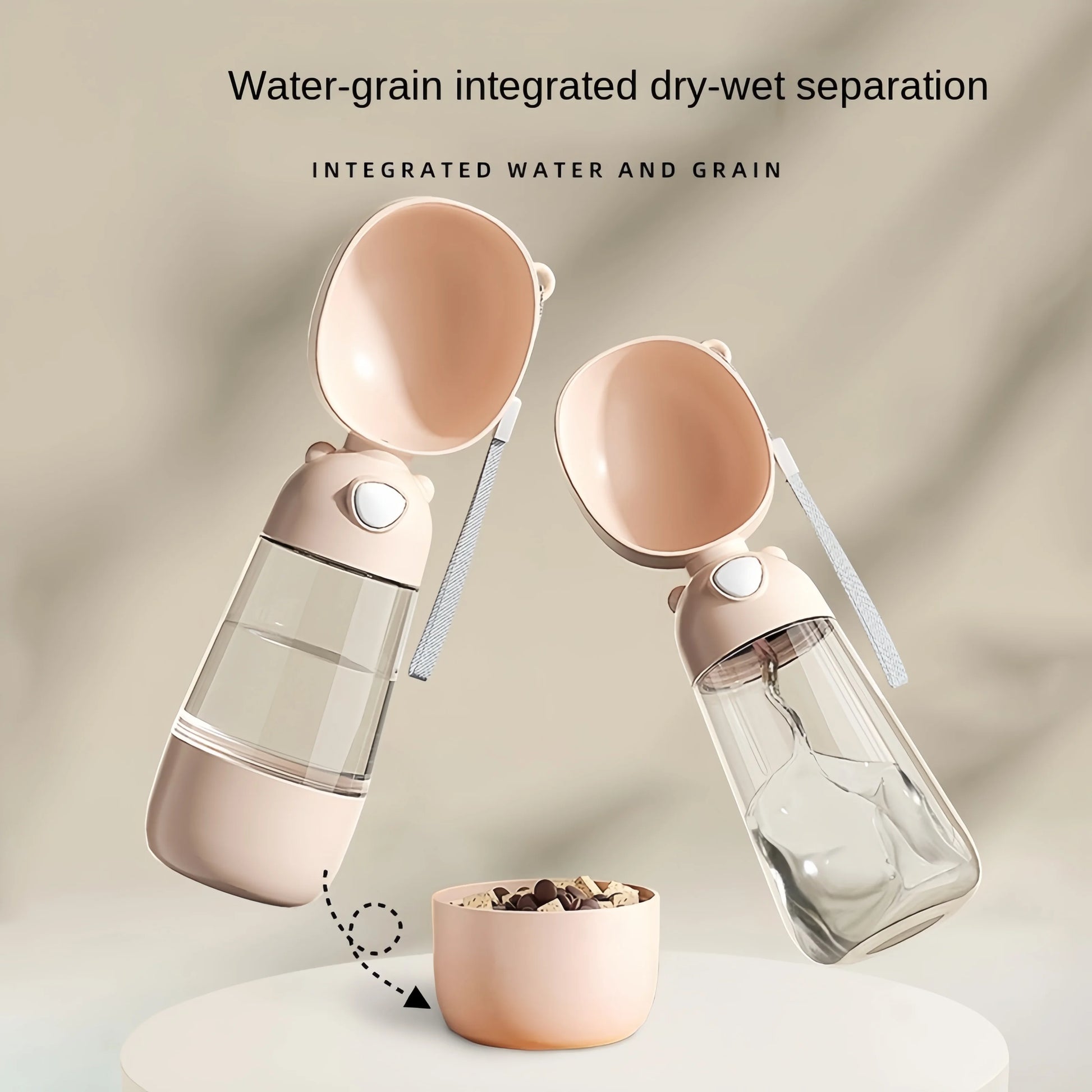 Dog Portable Water Bowl Portable Food Grade Material Dog Cat Travel Pet Water Cup Bottle with Food Dispenser Pet Dog Supplies