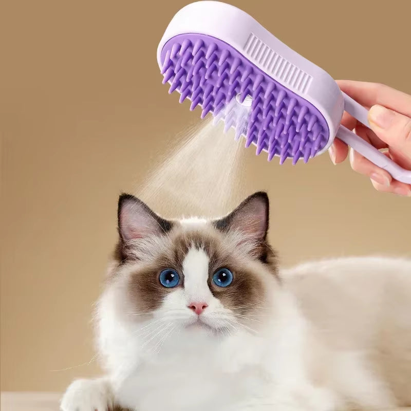 1Pcs Explosive Pet Comb Electric Spray Massage Comb for Cats and Dogs One-Touch Spray Anti-Flying Massage Bath Cat Comb