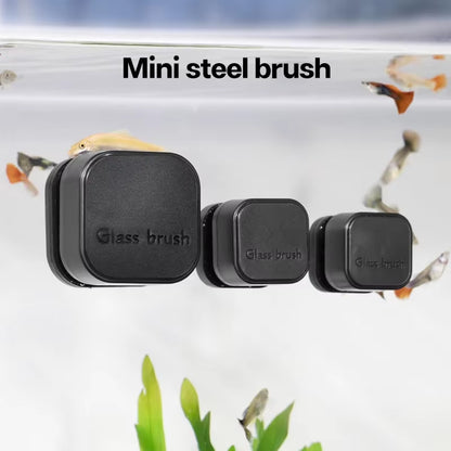 Mini Square Magnetic Brush, Strong Magnetic Cleaning, Fish Tank Cleaning, Algae Removal,Small Aquarium Fish Tank