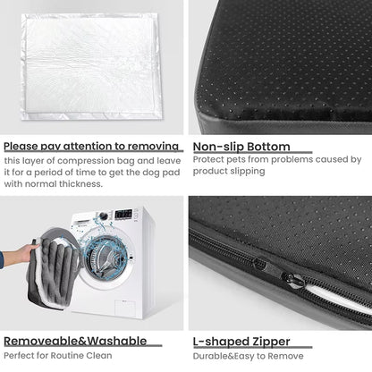 Soft Orthopedic Dog Bed Washable Nonslip Egg Crate Foam Kennel Pad Pet Sleeping Mat Cushion for Small Medium Large Breed